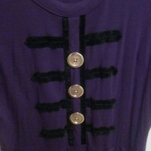 Royal purple Modcloth military inspired dress
